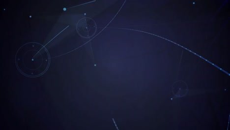 Animation-of-network-of-connections-with-glowing-spots-over-dark-background