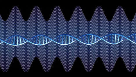 Animación-De-Hélice-Giratoria-Sobre-Franjas-Blancas-En-Zigzag-Curvas-Sobre-Fondo-Azul.