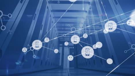 Animation-of-network-of-connections-over-computer-servers