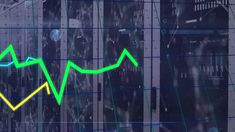 Animation-Der-Finanzdatenverarbeitung-über-Computerserver