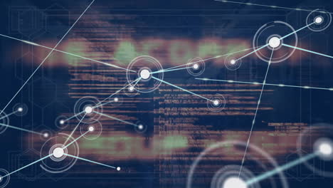 Animation-of-network-of-connections-and-data-processing