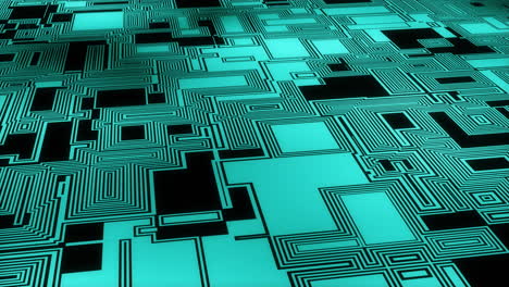 Animation-of-data-processing-over-computer-circuit-board