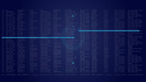 Animation-of-digital-data-processing-over-scope-scanning