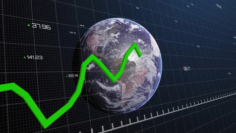 Animation-of-digital-data-processing-over-globe