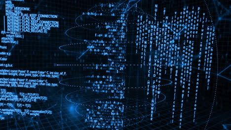 Animation-of-network-of-connections-and-data-processing