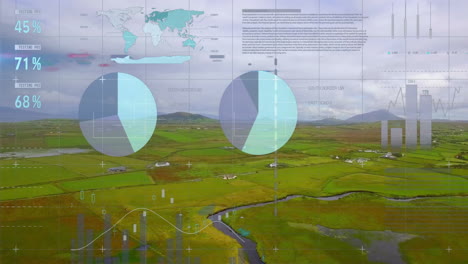 Animación-Del-Procesamiento-De-Datos-Financieros-Sobre-El-Paisaje.