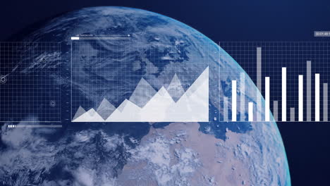 Animation-of-financial-digital-data-processing-over-globe