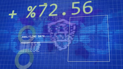 Animación-De-Candado-Y-Procesamiento-De-Datos-Digitales-Sobre-El-Mapa-Mundial