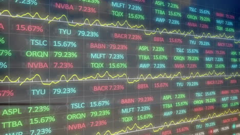 Animación-Del-Procesamiento-De-Datos-Financieros-Sobre-El-Cielo-Con-Nubes