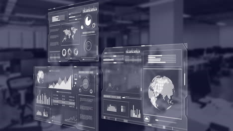 Animación-Del-Procesamiento-De-Datos-Financieros-En-Una-Oficina-Vacía