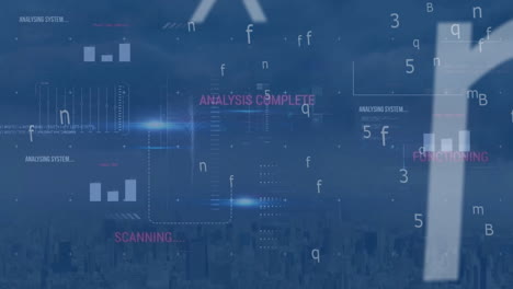 Animación-Del-Procesamiento-De-Datos-Digitales-Sobre-El-Paisaje-Urbano