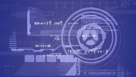 Animation-of-scope-scanning-and-data-processing-over-purple-background