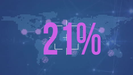 Animation-of-percent-and-digital-data-processing-over-world-map