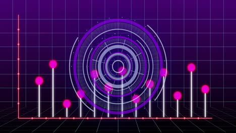 Animation-Von-Diagramm--Und-Oszilloskop-Scanning-Auf-Schwarzem-Hintergrund