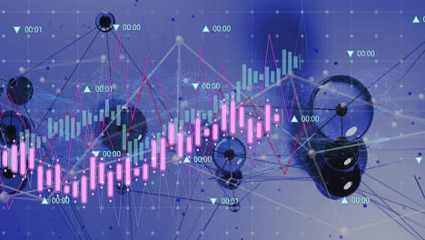 Animation-Der-Digitalen-Datenverarbeitung-über-Ein-Netzwerk-Von-Verbindungen