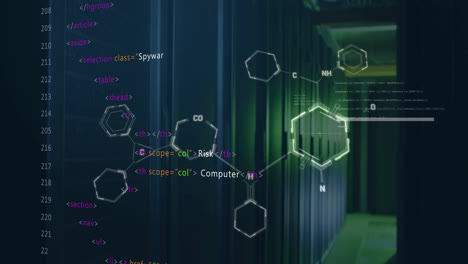 Animation-of-digital-data-processing-over-computer-servers