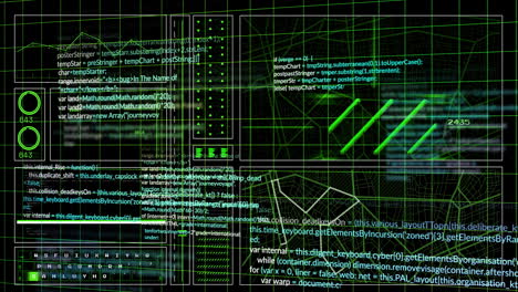 Animation-Der-Datenverarbeitung-Auf-Schwarzem-Hintergrund