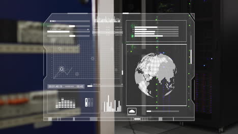 Animation-of-digital-data-processing-over-computer-servers