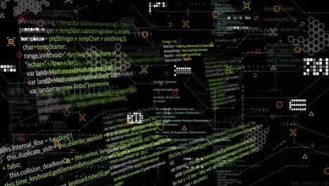 Animación-De-Formas-Que-Se-Mueven-Sobre-El-Procesamiento-De-Datos