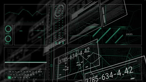 Animation-Der-Digitalen-Datenverarbeitung-Auf-Dunklem-Hintergrund