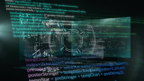 Animación-De-Ecuaciones-Matemáticas-Con-Escaneo-De-Alcance-Y-Procesamiento-De-Datos-Sobre-Fondo-Negro