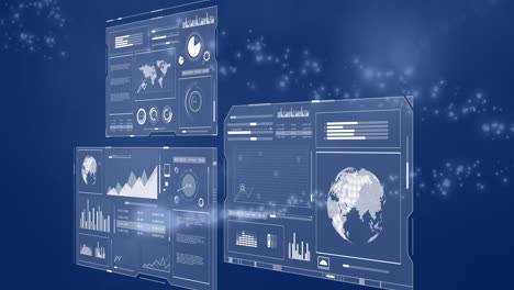 Animación-De-Estadísticas-Y-Procesamiento-De-Datos-Digitales-Sobre-Pantallas-Sobre-Fondo-Azul