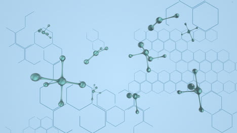 Animación-De-Moléculas-Flotando-Sobre-Fórmula-Química