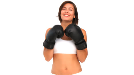 Mujer-Coqueta-En-Ropa-Deportiva-Con-Guantes-De-Boxeo.