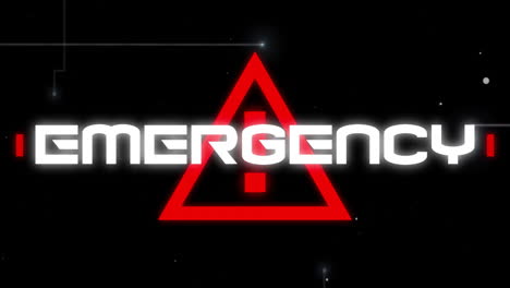 Animación-De-Texto-De-Emergencia-Y-Señal-De-Advertencia-Sobre-Fondo-Negro