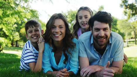 Familie-Genießt-Gemeinsame-Zeit-Im-Park-An-Einem-Sonnigen-Tag