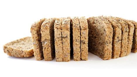 Sliced-bread-arranged-on-white-background