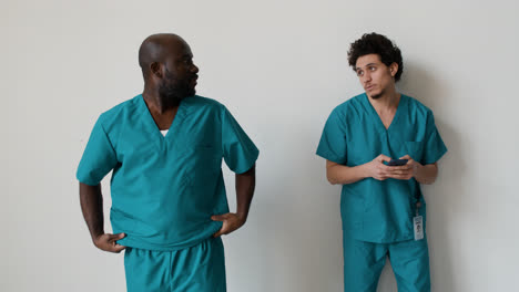 Male-nurses-on-white-background