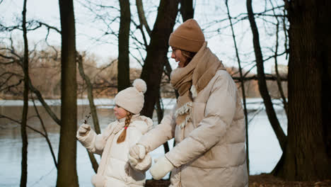 Mom-and-daughter-walking-together