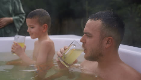 Dad-and-son-drinking