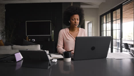 African-american-person-working-at-home