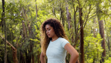 Woman-stretching-outdoors