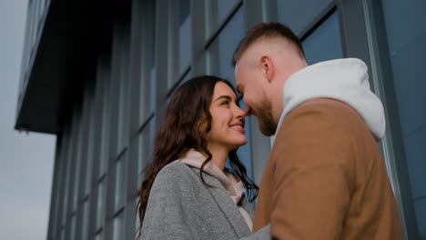 Couple-hugging-outside