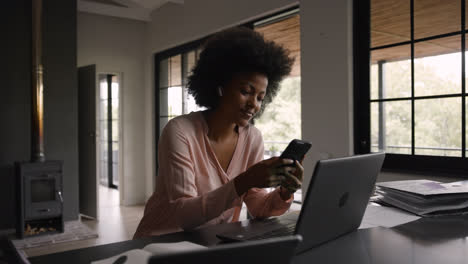 African-american-person-working-at-home