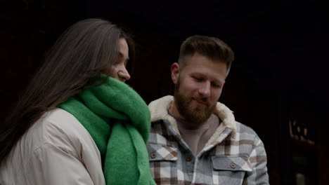 Couple-talking-outside