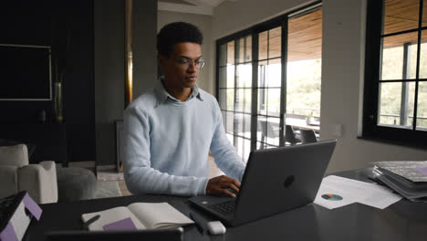 African-american-person-working-at-home