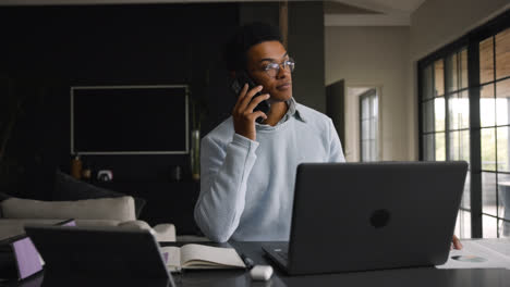 African-american-person-working-at-home