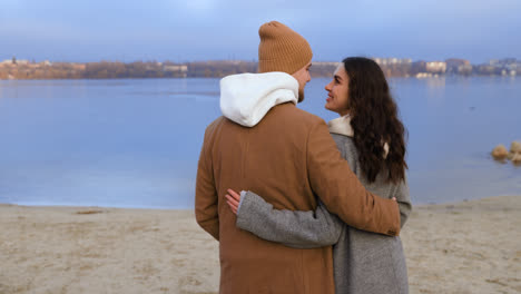 Couple-hugging-outside