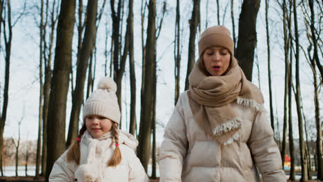 Mom-and-daughter-walking-together