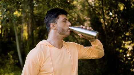 Man-drinking-water