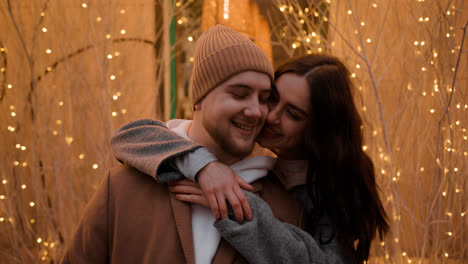 Couple-hugging-outside