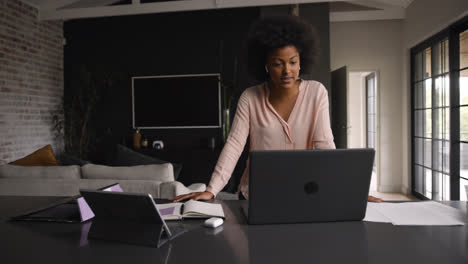 African-american-person-working-at-home