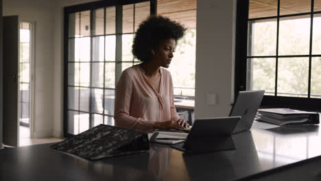 African-american-person-working-at-home