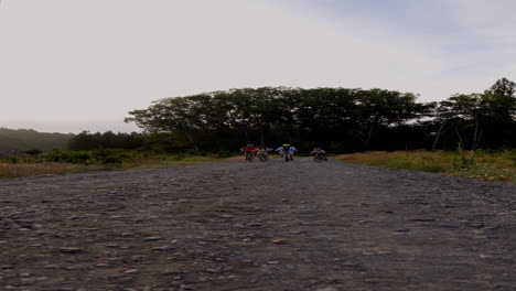 Family-riding-bike-outdoors