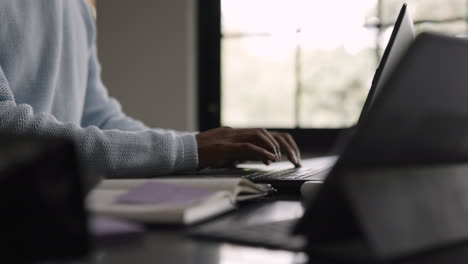 African-american-person-working-at-home