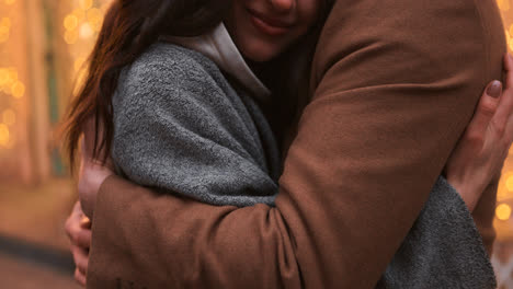 Couple-hugging-outside